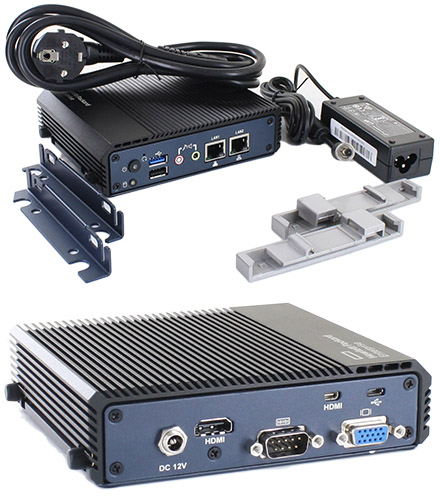 HPE EL10/GL10 IoT MiniPC (Intel E3826 Dual-Core Atom, 4GB RAM, 32GB SSD, 2x LAN, SIM Slot) [<b>FANLESS</b>]