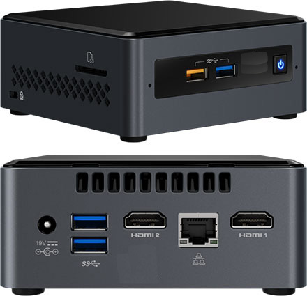 Intel NUC7PJYHN2 (Intel Pentium Silver J5005 4x 1.50GHz, 2x HDMI, 2.5" HDD/SSD support, <b>ohne Audio</b>)